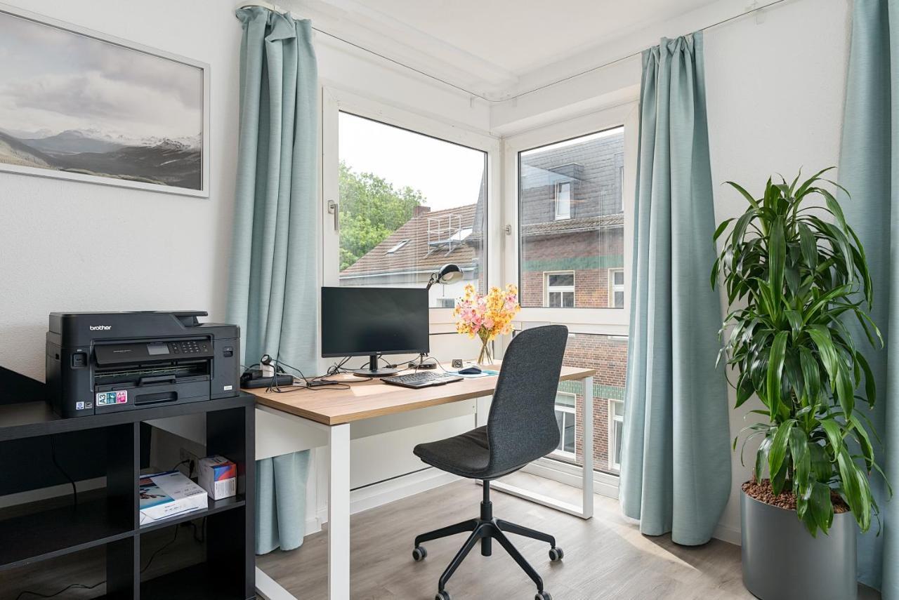 דיסבורג Federnest - Luxus-Studio - Kingsize Boxspringbett - Home-Office Mit Monitor Und Drucker - 11 Min Hbf מראה חיצוני תמונה