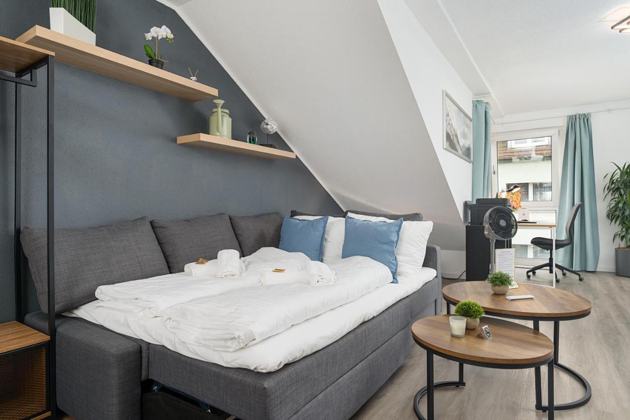 דיסבורג Federnest - Luxus-Studio - Kingsize Boxspringbett - Home-Office Mit Monitor Und Drucker - 11 Min Hbf מראה חיצוני תמונה
