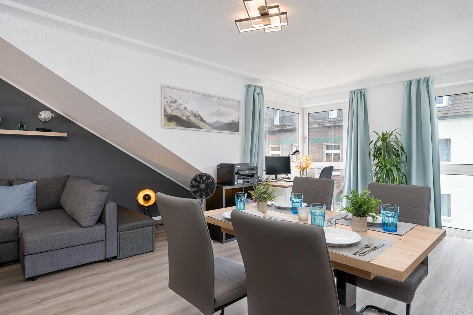 דיסבורג Federnest - Luxus-Studio - Kingsize Boxspringbett - Home-Office Mit Monitor Und Drucker - 11 Min Hbf מראה חיצוני תמונה